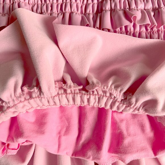 Cheryl Creations Isabella Pink Faux Leather Short Sleeve Dress Size 10 - 12 - Picture 7 of 7